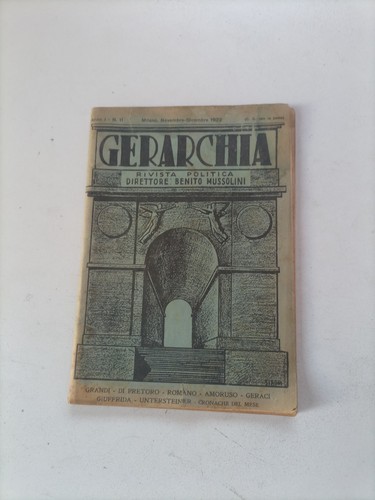 Gerarchia 1922 benito - gerarchia, n.11/1922