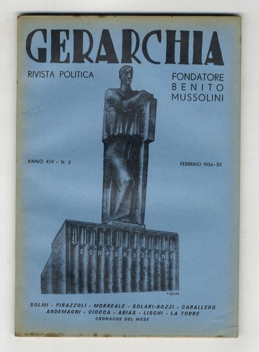 Gerarchia rivista politica - gerarchia.,