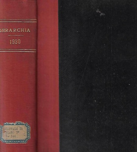 Gerarchia anno 1930 aa vv - gerarchia, aa.vv.