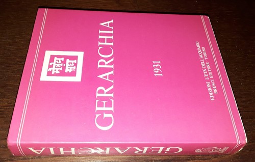Gerarchia 1931 edizioni - 1931,,