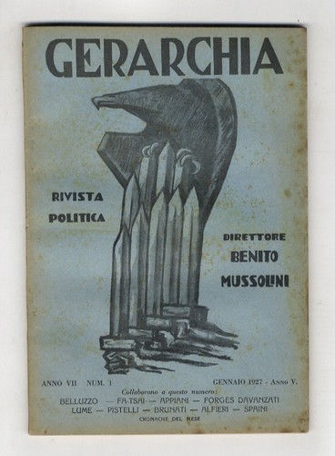Gerarchia rivista politica - gerarchia.,